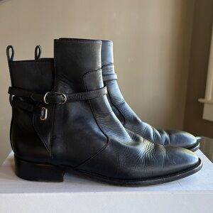 Balenciaga Women’s Black Leather Ankle Boots